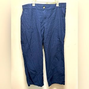 Liz Claiborne Navy wide leg line pants.  Size XL.
